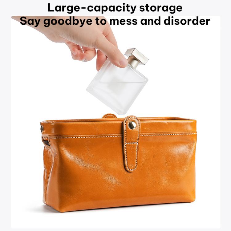 Borsa portaoggetti in pelle cerata per cosmetici