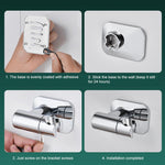 Supporto soffione doccia in acciaio inox girevole 360°