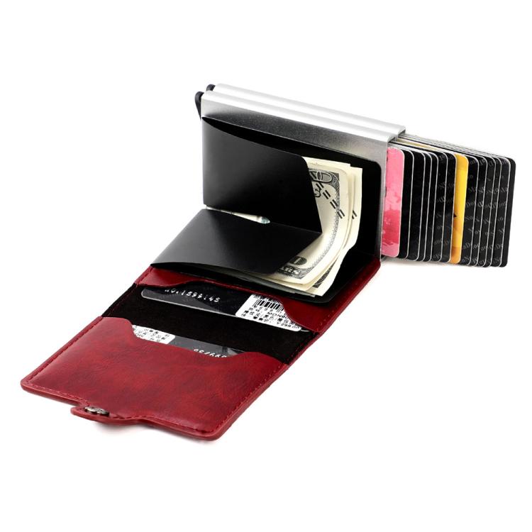 Borsa porta carte RFID doppio strato in lega alluminio