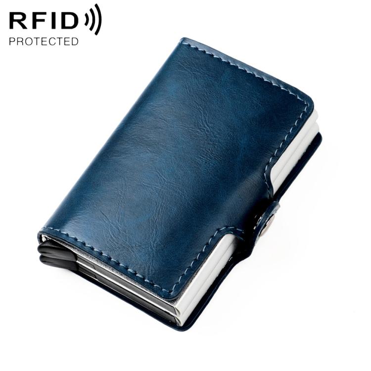Borsa porta carte RFID doppio strato in lega alluminio