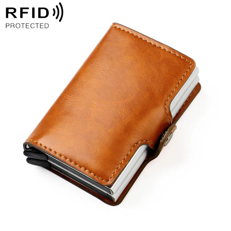 Borsa porta carte RFID doppio strato in lega alluminio