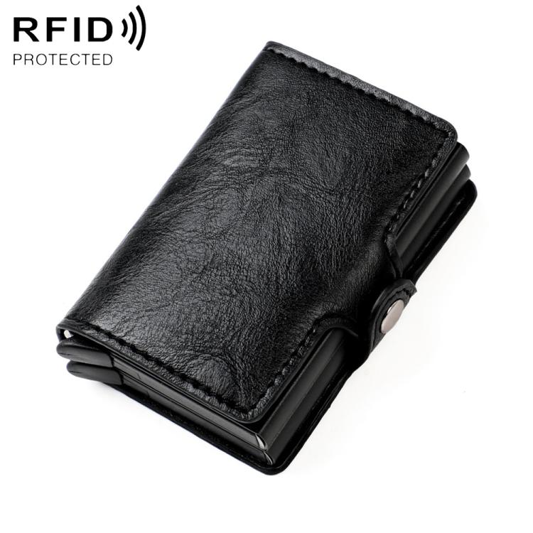Borsa porta carte RFID doppio strato in lega alluminio