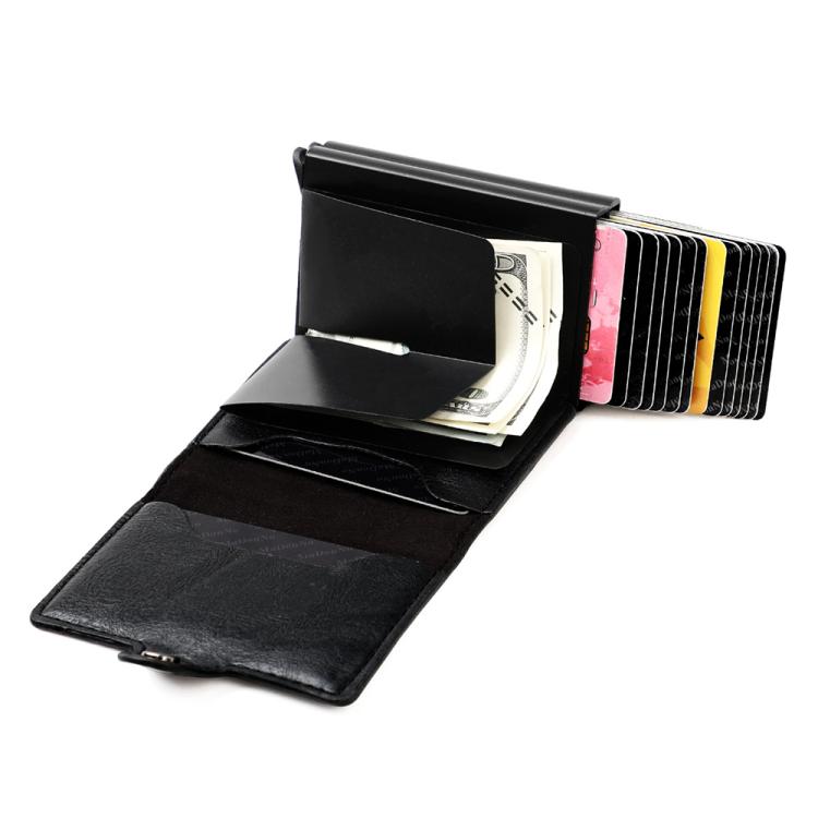 Borsa porta carte RFID doppio strato in lega alluminio