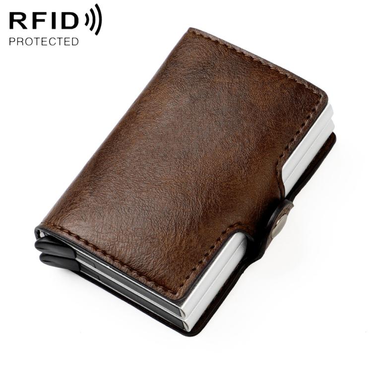 Borsa porta carte RFID doppio strato in lega alluminio