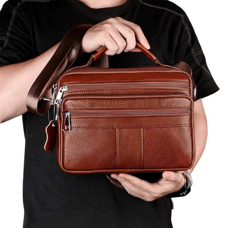 Borsa a mano e tracolla multifunzionale in pelle bovina