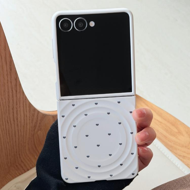Cover per Samsung Galaxy Z Flip7 5G con texture a onda magnetica e motivo a
