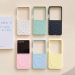 Cover per Samsung Galaxy Z Flip7 5G con texture a onda magnetica e motivo a