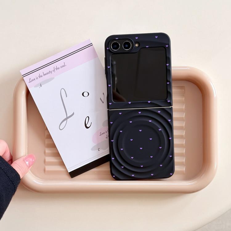 Cover per Samsung Galaxy Z Flip7 5G con texture a onda magnetica e motivo a