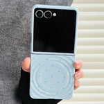 Cover per Samsung Galaxy Z Flip7 5G con texture a onda magnetica e motivo a