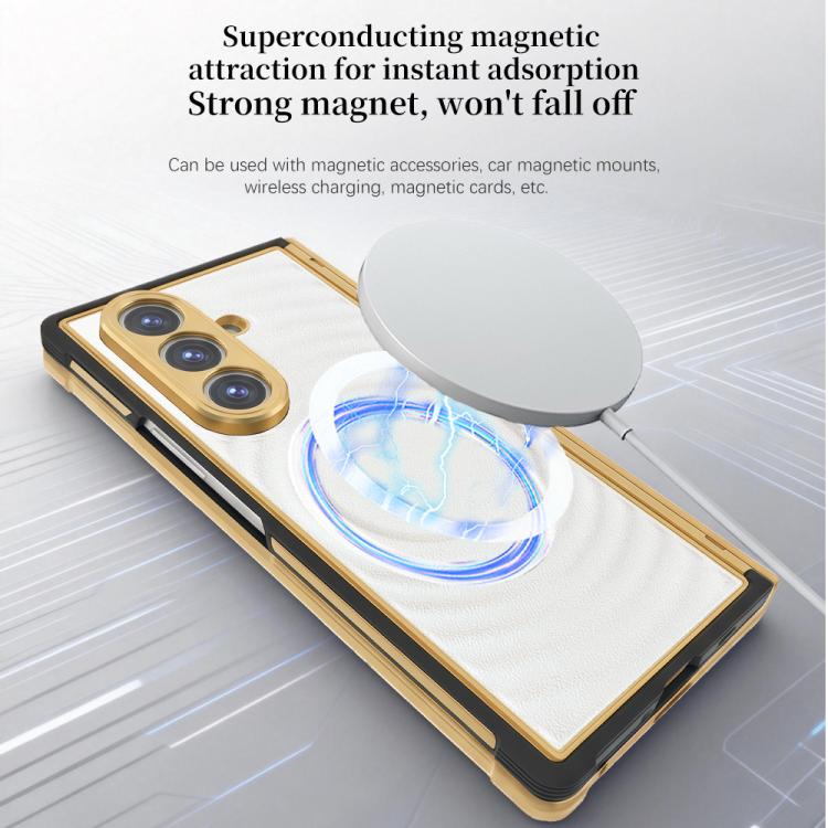 Custodia magnetica in TPU con ecopelle per Samsung Galaxy Z Fold7 5G