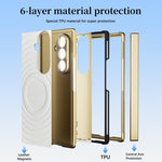 Custodia magnetica in TPU con ecopelle per Samsung Galaxy Z Fold7 5G