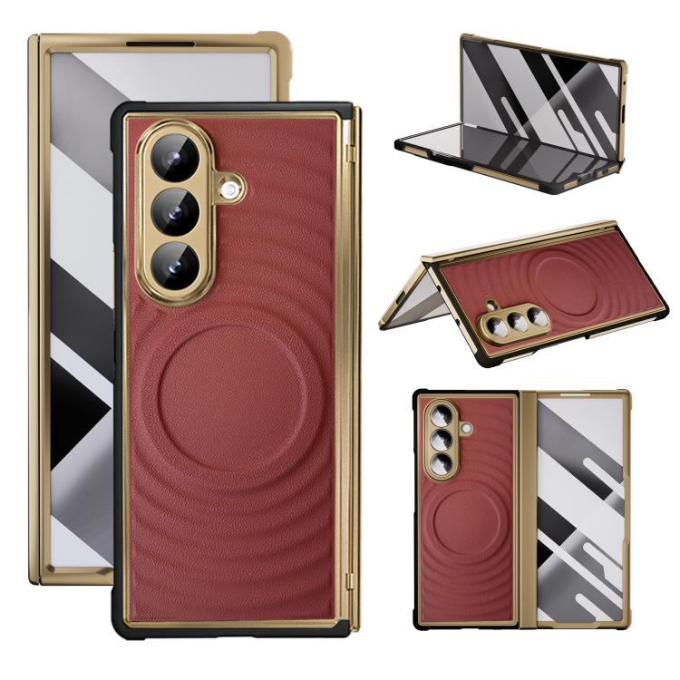 Custodia magnetica in TPU con ecopelle per Samsung Galaxy Z Fold7 5G