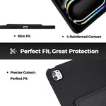 Custodia tablet PU effetto pelle con supporto per iPad