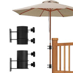 Set 2 supporti in metallo per ombrelloni da giardino