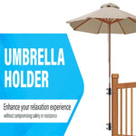 Set 2 supporti in metallo per ombrelloni da giardino