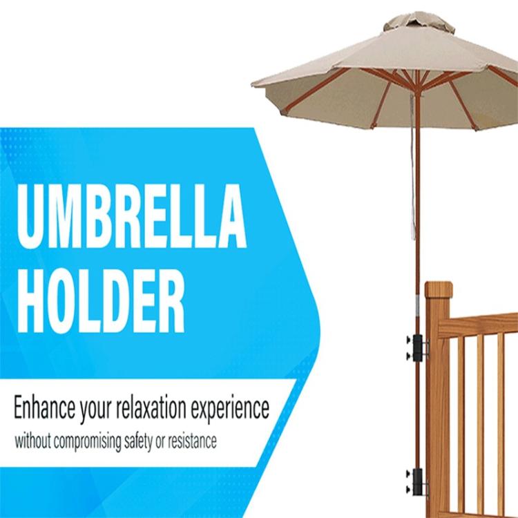 Set 2 supporti in metallo per ombrelloni da giardino