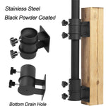 Set 2 supporti in metallo per ombrelloni da giardino