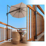 Set 2 supporti in metallo per ombrelloni da giardino