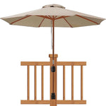 Set 2 supporti in metallo per ombrelloni da giardino