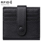 Portafoglio multi-carta RFID in vera pelle con fibbia