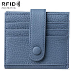 Portafoglio multi-carta RFID in vera pelle con fibbia