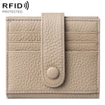 Portafoglio multi-carta RFID in vera pelle con fibbia