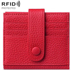 Portafoglio multi-carta RFID in vera pelle con fibbia