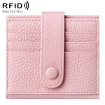 Portafoglio multi-carta RFID in vera pelle con fibbia