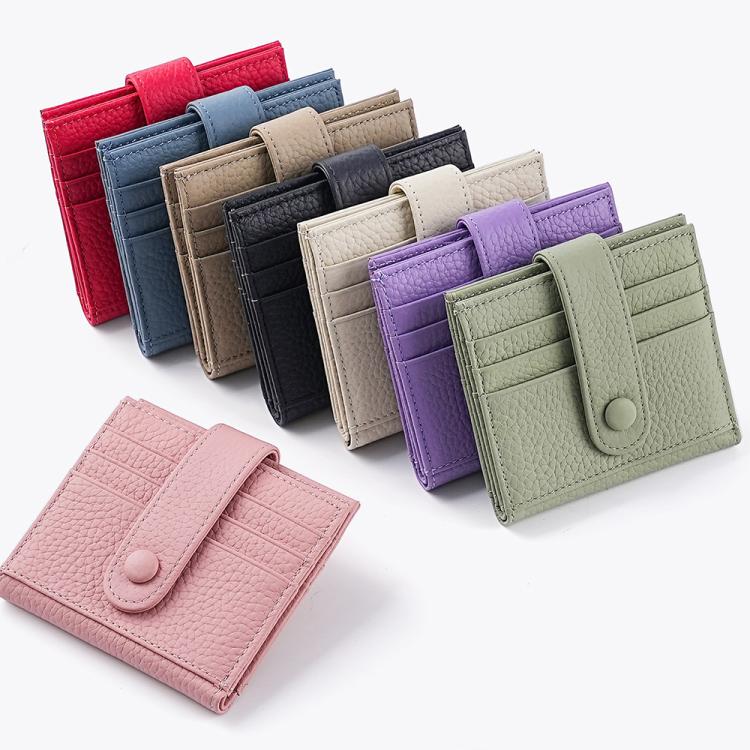 Portafoglio multi-carta RFID in vera pelle con fibbia