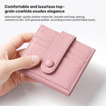 Portafoglio multi-carta RFID in vera pelle con fibbia
