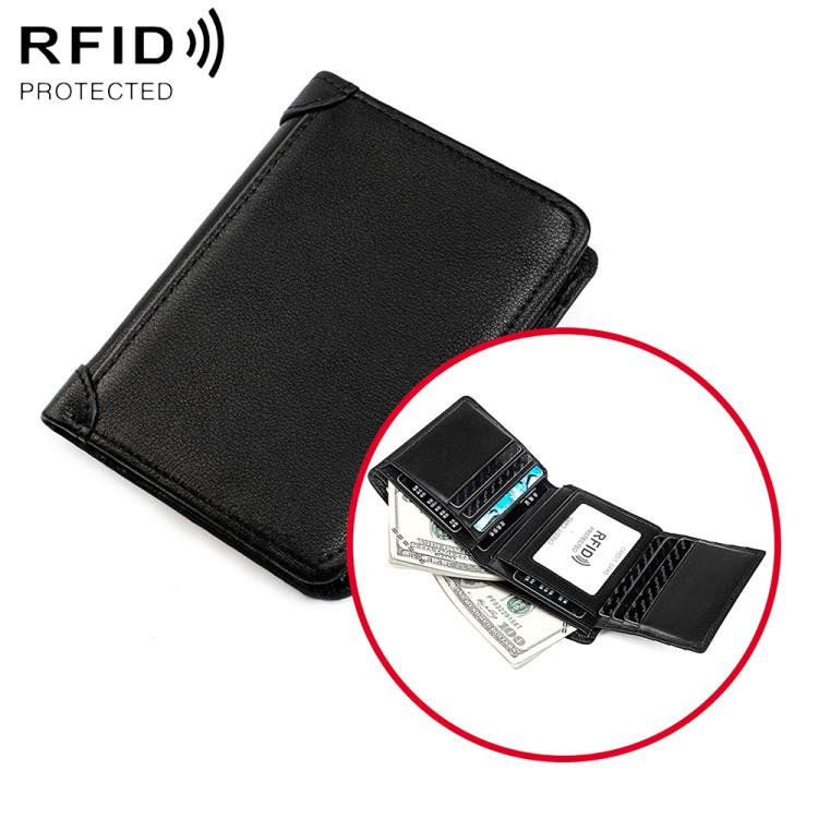 Portafoglio uomo in pelle bovina con protezione RFID