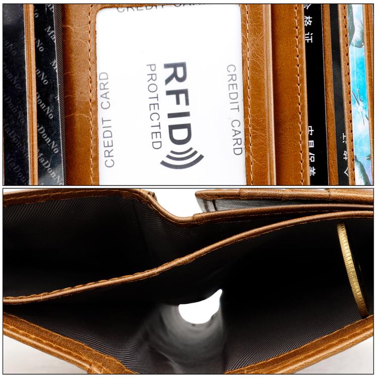 Portafoglio uomo in pelle bovina con protezione RFID