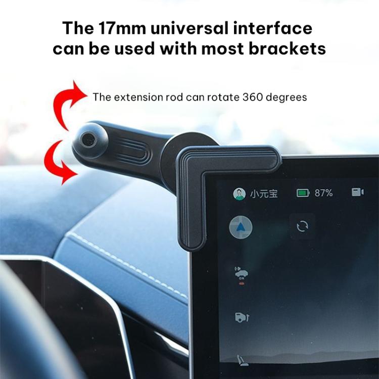 Asta prolunga per schermo auto con base supporto telefono