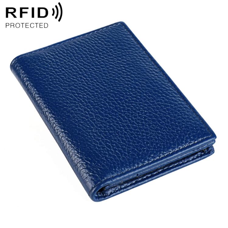 Borsa porta biglietti da visita in pelle con protezione RFID