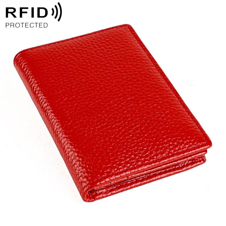 Borsa porta biglietti da visita in pelle con protezione RFID