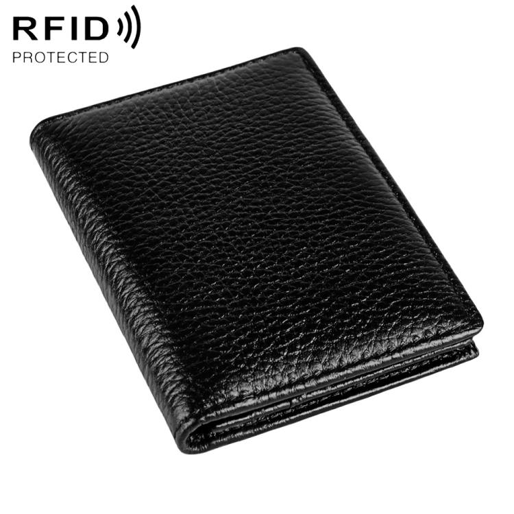 Borsa porta biglietti da visita in pelle con protezione RFID