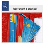 Borsa porta biglietti da visita in pelle con protezione RFID