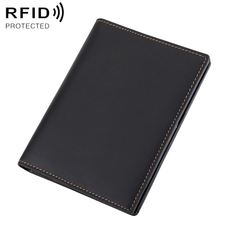 Borsa porta badge antifurto RFID in pelle Crazy Horse
