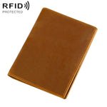 Borsa porta badge antifurto RFID in pelle Crazy Horse