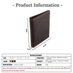 Borsa porta badge antifurto RFID in pelle Crazy Horse