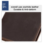 Borsa porta badge antifurto RFID in pelle Crazy Horse