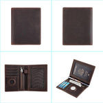 Borsa porta badge antifurto RFID in pelle Crazy Horse