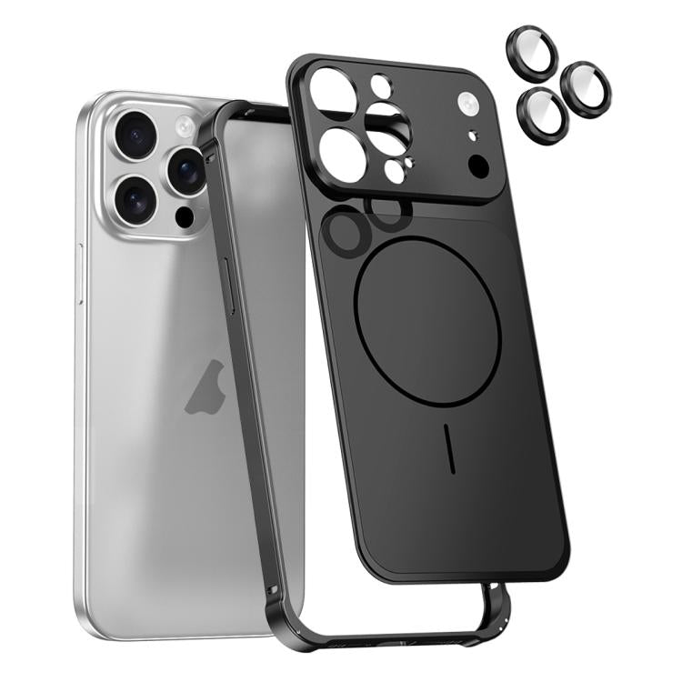 Custodia magnetica con cornice in metallo per iPhone 14 Pro