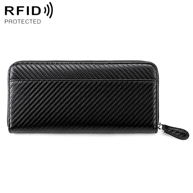 Portamonete a soffietto in pelle con cerniera e protezione RFID