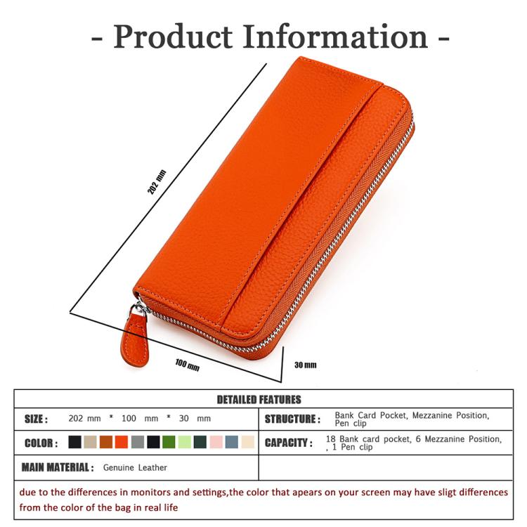 Portamonete a soffietto in pelle con cerniera e protezione RFID