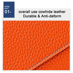 Portamonete a soffietto in pelle con cerniera e protezione RFID