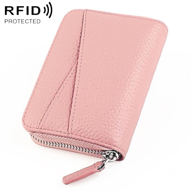 Portafoglio porta carte in vera pelle con RFID