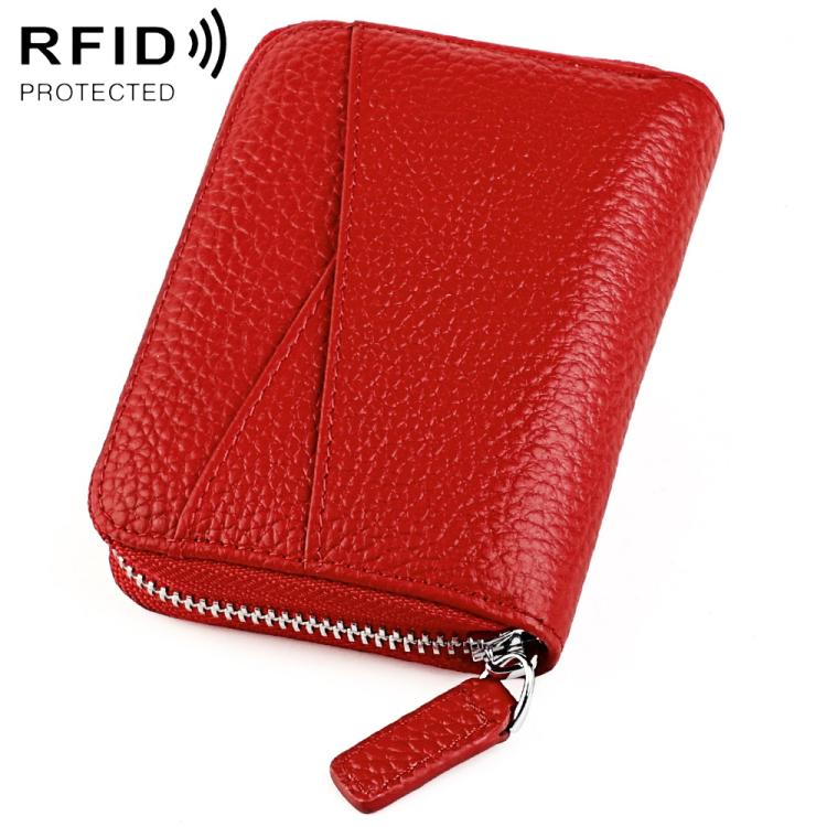 Portafoglio porta carte in vera pelle con RFID