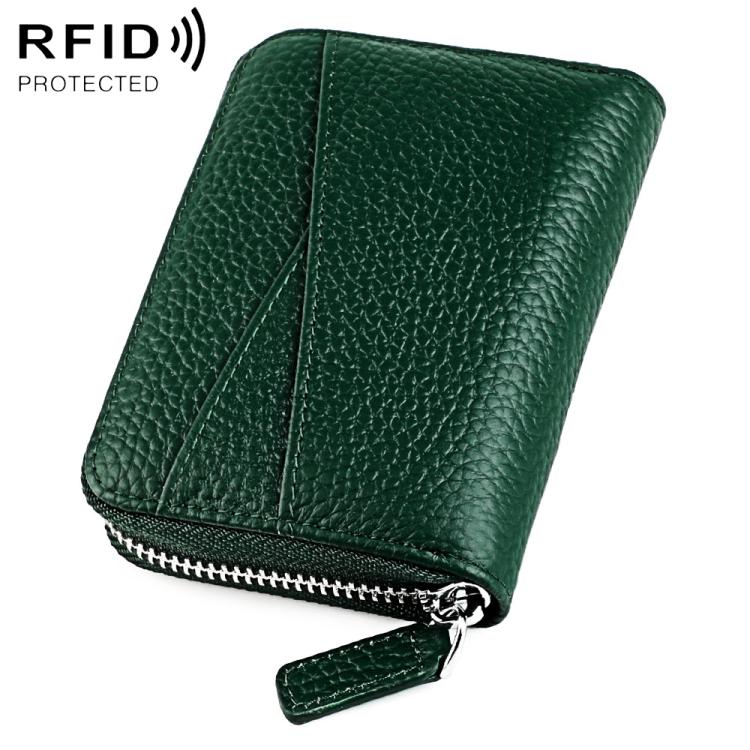 Portafoglio porta carte in vera pelle con RFID