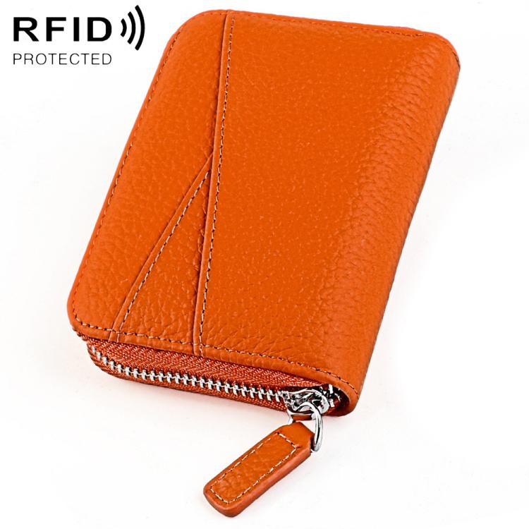 Portafoglio porta carte in vera pelle con RFID